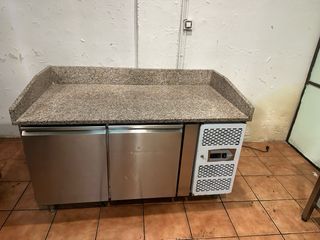 Mesa preparación pizza acero inoxidable