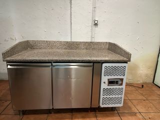 Mesa preparación pizza acero inoxidable