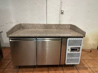 Mesa preparación pizza acero inoxidable