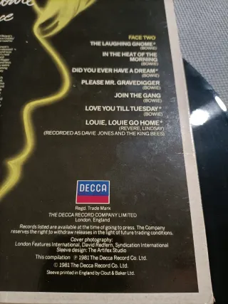 LP David Bowie - Another Face