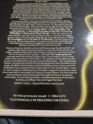 LP David Bowie - Another Face