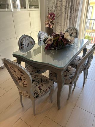 Conjunto Comedor Estilo Luis XVI Modernizado