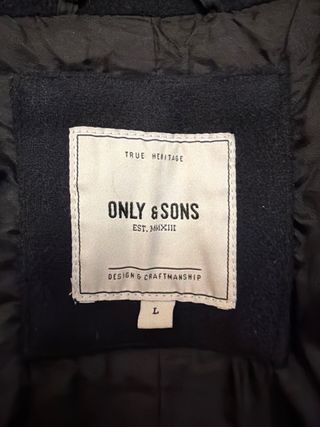 Cazadora ONLY & SONS negra hombre