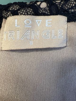 Vestido de fiesta encaje negro y beige