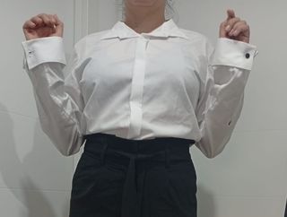 Camisa blanca mujer manga larga