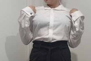 Camisa blanca mujer manga larga