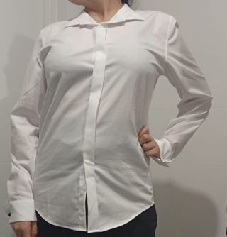 Camisa blanca mujer manga larga