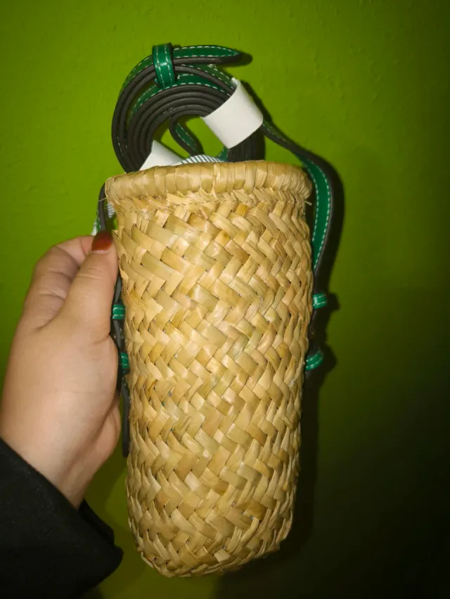 Bolso Zara tejido flores nuevo con etiqueta