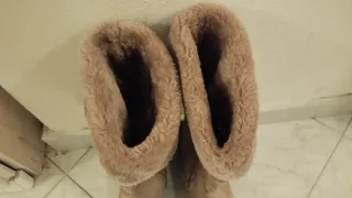 Stivali scamosciati beige/marrone Tg 41