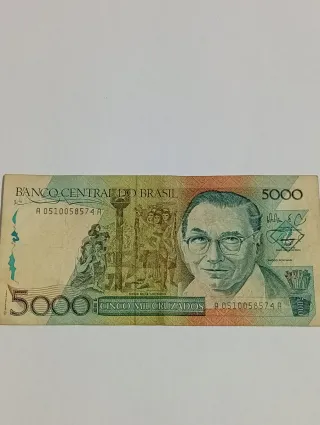 Billete 5000 Cruzados Brasil Colección