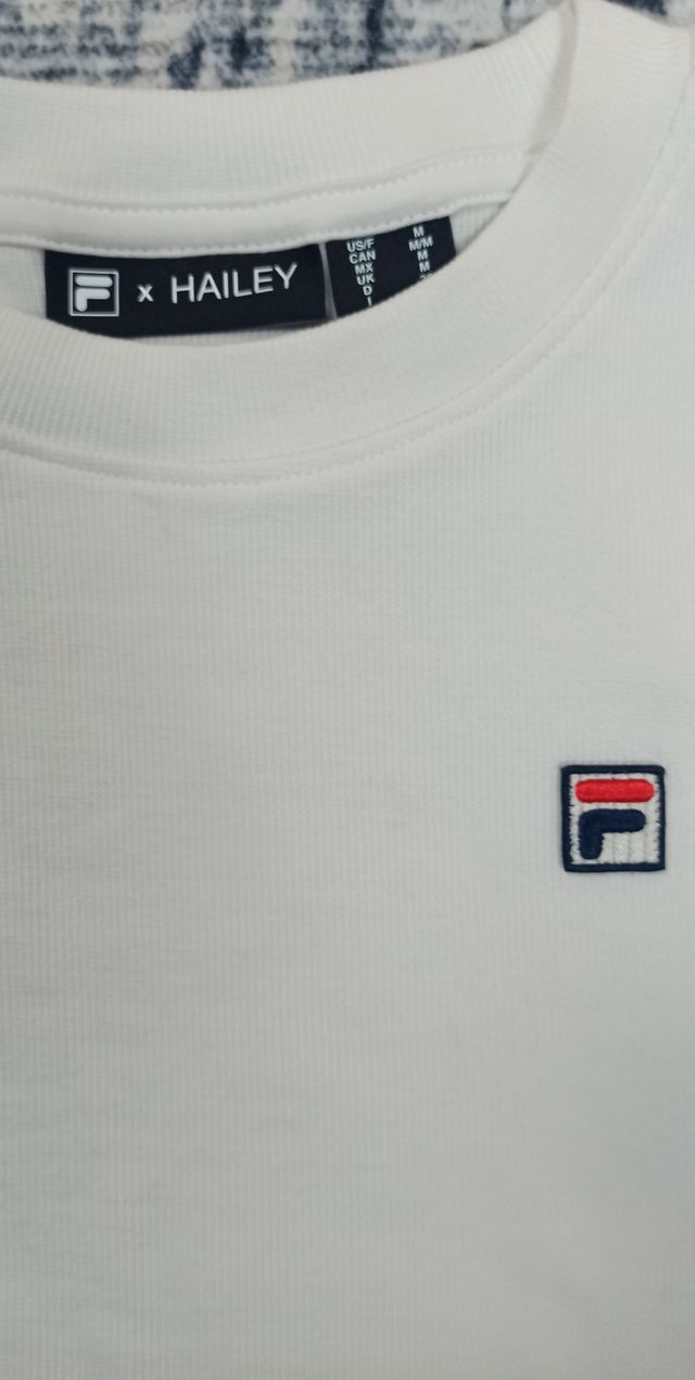 Camiseta Fila Blanca Cropped