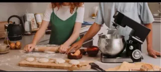 Batidora Amasadora Mellerware negra Inox 5L 1000W