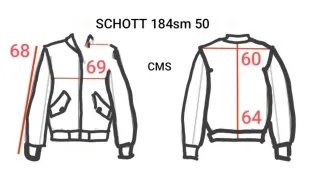 Chaqueta Schott 184sm Marrón