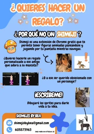 Regalos personalizados (Shimejis)