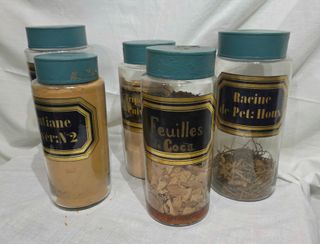 Lotto 5 Vasi Farmacia Erboristeria Antichi