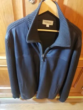 Chaqueta Cuero y Lana Vintage TORRAS