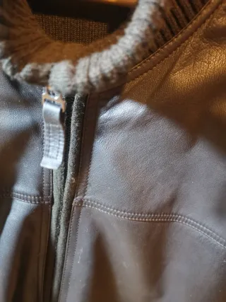 Chaqueta Cuero y Lana Vintage TORRAS