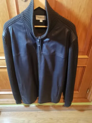 Chaqueta Cuero y Lana Vintage TORRAS