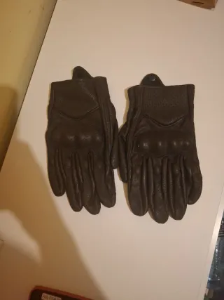 Guantes de Moto Cuero con Protección