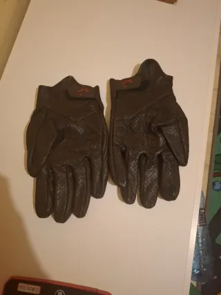 Guantes de Moto Cuero con Protección