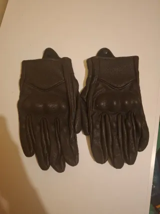 Guantes de Moto Cuero con Protección