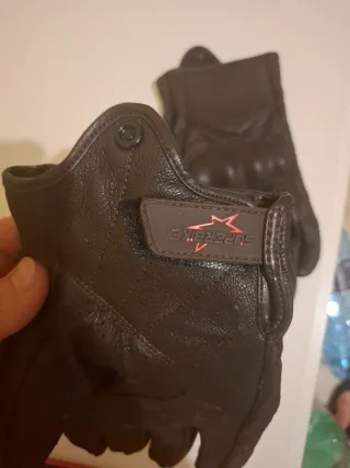 Guantes de Moto Cuero con Protección