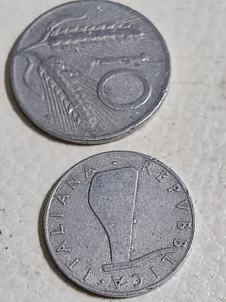 Coppia Monete Italiane 5 e 10 Lire 1951