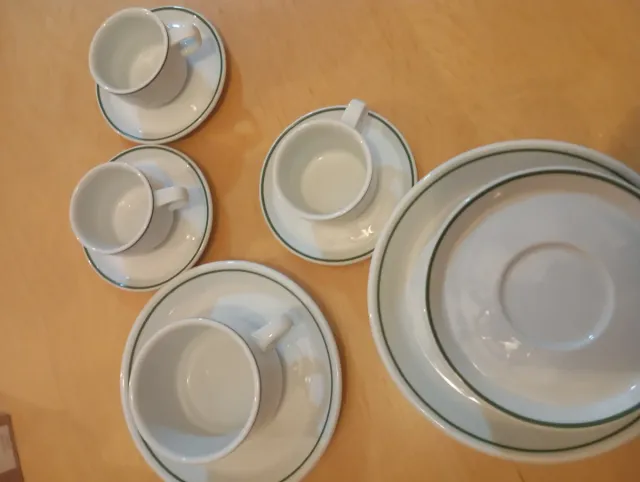 Juego de 14 tazas grandes y 8 pequeñas café con pl