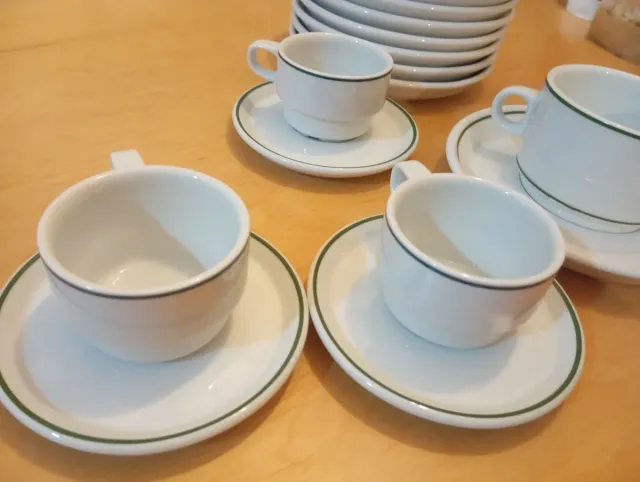 Juego de 14 tazas grandes y 8 pequeñas café con pl