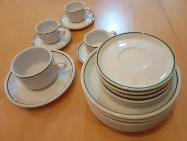 Juego de 14 tazas grandes y 8 pequeñas café con pl