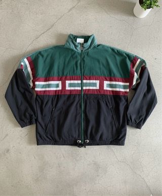 Chaqueta Adidas Vintage 90s Negra y Verde