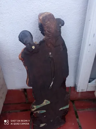 Figura Religiosa Escayola Virgen Niño 44 x 18