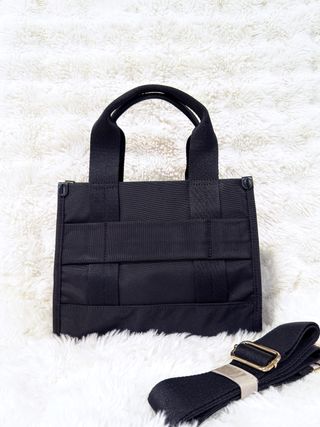 Bolso Tote Mini Negro Lona