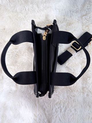 Bolso Tote Mini Negro Lona