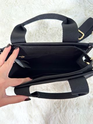 Bolso Tote Mini Negro Lona