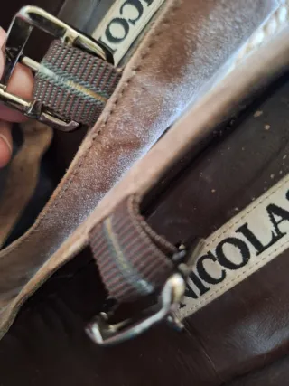 Zapatos Nicolas Talla 37 Cuña Ante Taupé