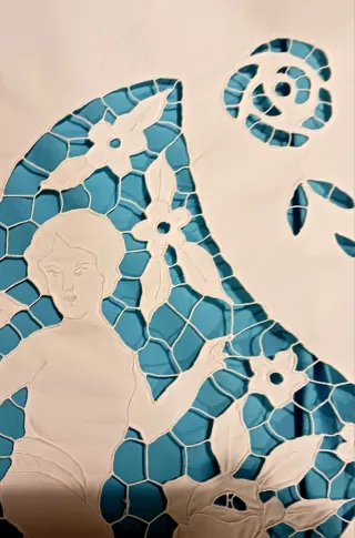 Copricuscini ricamati a mano vintage