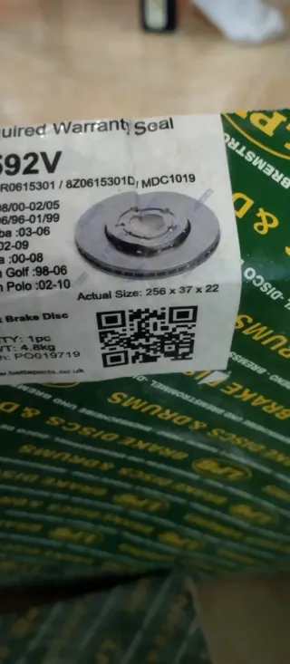 Discos de freno delanteros