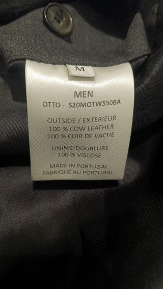 Chaqueta Ante/Piel Negra Officine Générale