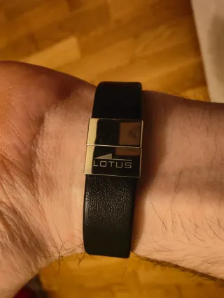 Pulsera Lotus Negra y Plateada