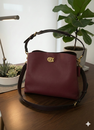 Bolso Coach Dorado y Rojo