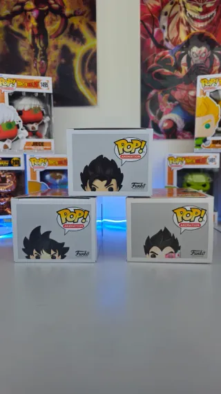 Pack Funko Pop Goku, Vegeta y Vegito DBZ