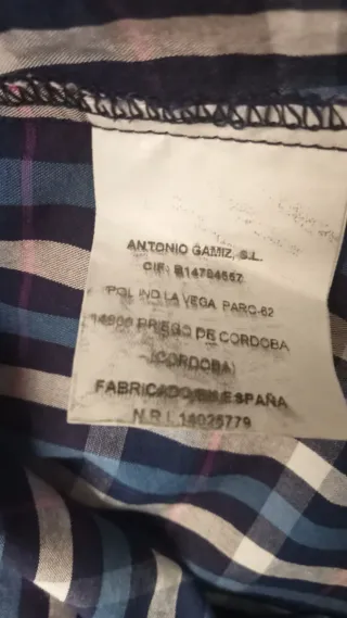 Camisa de cuadros mujer talla 38