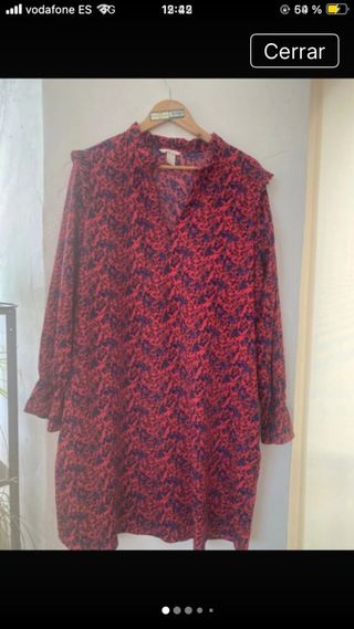 Vestido H&M rojo estampado
