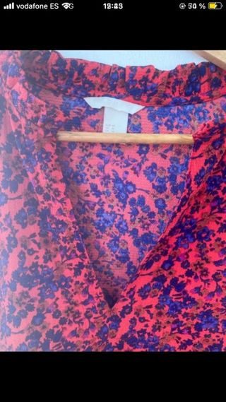 Vestido H&M rojo estampado
