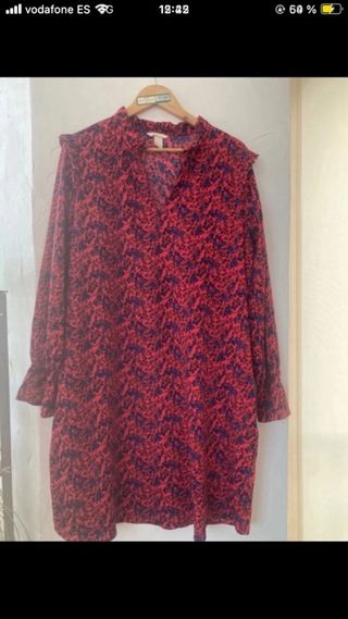 Vestido H&M rojo estampado