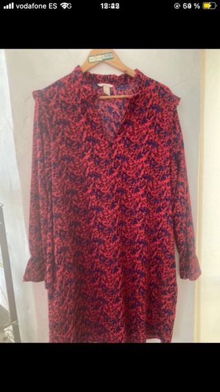 Vestido H&M rojo estampado