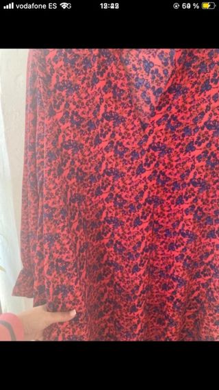 Vestido H&M rojo estampado