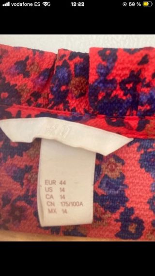 Vestido H&M rojo estampado