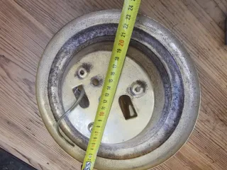 Lámpara Techo Cristal Tallado Dorado